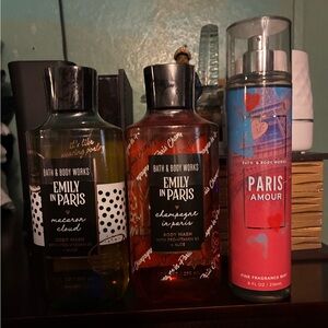 Bath & Body Works Paris Amour Fragrance + 2 Body Wash Discontinued Items